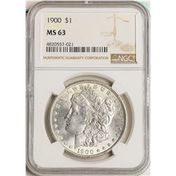 1900 $1 Morgan Silver Dollar Coin NGC MS63