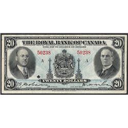 1935 $20 The Royal Bank of Canada Note