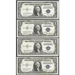 Lot of (4) 1935 $1 Silver Certificate Notes