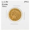 Image 1 : 1912 $5 Indian Head Half Eagle Gold Coin