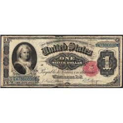 1891 $1 Martha Washington Silver Certificate Note - Splits