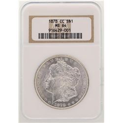 1878-CC $1 Morgan Silver Dollar Coin NGC MS64