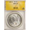 Image 1 : 1885-O $1 Morgan Silver Dollar Coin ANACS MS65