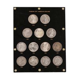 Set of 1878-1893 Carson City Silver Dollar Coins