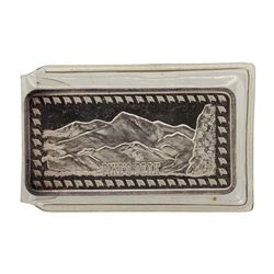 Pike's Peak Hamilton Mint 1 oz .999 Fine Silver Art Bar