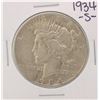 Image 1 : 1934-S $1 Peace Silver Dollar Coin