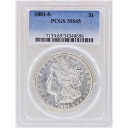 1881-S $1 Morgan Silver Dollar Coin PCGS MS65