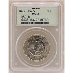 1952-D Washington-Carver Half Dollar Commemorative Coin PCGS Graded MS64