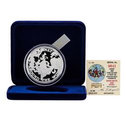 1988 Rarities Mint Walt Disney Snow White and Dopey 5 oz. .999 Silver Coin w/Box
