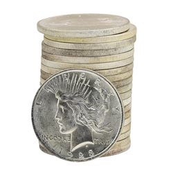 Roll of (20) 1923 $1 Brilliant Uncirculated Peace Silver Dollar Coins