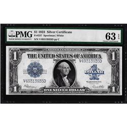 1923 $1 Silver Certificate Note Fr.237 PMG Choice Uncirculated 63EPQ