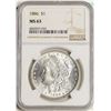 Image 1 : 1886 $1 Morgan Silver Dollar Coin NGC MS63