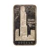 Image 1 : The First National Bank of Chicago Sears Tower 1 oz .999 Fine Silver Art Bar