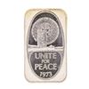 Image 1 : 1973 Unite for Peace 1 oz .999 Fine Silver Art Bar