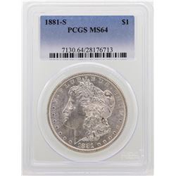 1881-S $1 Morgan Silver Dollar Coin PCGS MS64