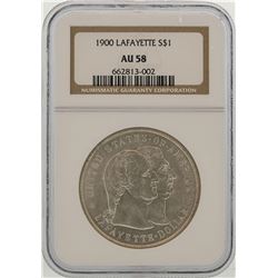 1900 $1 Lafayette Silver Dollar Coin NGC AU58