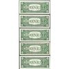 Image 2 : Lot of (5) 1957A $1 Silver Certificate Notes