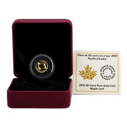 2015 Canada 50 Cent 1/25 oz. Gold Maple Leaf Coin
