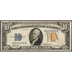 1934A $10 Silver Certificate WWI Emergency North Africa Note