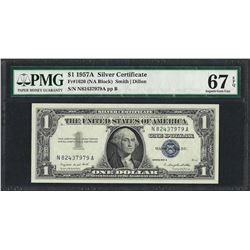 1957A $1 Silver Certificate Note Fr.1620 PMG Superb Gem Uncirculated 67EPQ