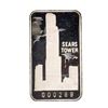 Image 1 : The First National Bank of Chicago Sears Tower 1 oz .999 Fine Silver Art Bar