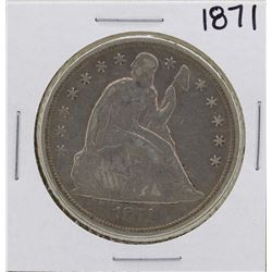 1871 $1 Seated Liberty Silver Dollar Coin