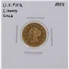 Image 1 : 1854 $2 1/2 Liberty Head Quarter Eagle Gold Coin