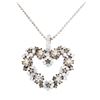 Image 1 : 18KT White Gold 1.25 ctw Diamond Heart Pendant