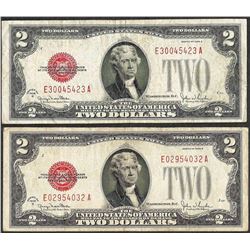 Lot of (2) 1928G $2 Legal Tender Notes