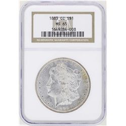 1883-CC $1 Morgan Silver Dollar Coin NGC MS65