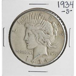 1934-S $1 Peace Silver Dollar Coin