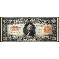 1922 $20 Gold Certificate Note