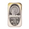 Image 1 : 1973 Unite for Peace 1 oz .999 Fine Silver Art Bar
