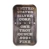 Image 2 : 1973 Unite for Peace 1 oz .999 Fine Silver Art Bar