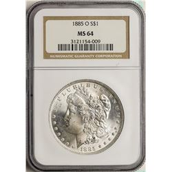1885-O $1 Morgan Silver Dollar Coin NGC MS64