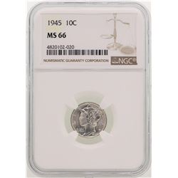 1945 Mercury Dime Coin NGC MS66