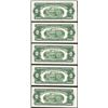 Image 2 : Lot of (5) Consecutive 1953C $2 Legal Tender Notes