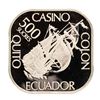 Image 2 : Casino Colon Quito Ecuador 21 gram .925 Sterling Silver Gaming Token