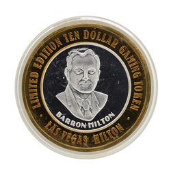 .999 Fine Silver Hilton Starlight Las Vegas $10 Casino Limited Edition Gaming To