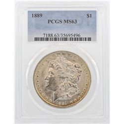1889 $1 Morgan Silver Dollar Coin PCGS MS63