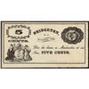 Image 1 : 1869 Five Cents Bridgeton, NJ Obsolete Note