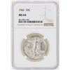 Image 1 : 1942 Walking Liberty Half Dollar Coin NGC MS64