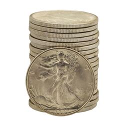 Roll of (20) Brilliant Uncirculated 1947-D Walking Liberty Half Dollar Coins