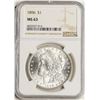 Image 1 : 1896 $1 Morgan Silver Dollar Coin NGC MS63