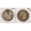 Image 1 : Lot of 1896 & 1897-S $1 Morgan Silver Dollar Coins