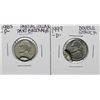 Image 1 : 1999-D Double Struck & 1983 Partial Collar Part Brockage Jefferson Nickel ERROR