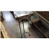 Image 3 : GLASS HURRICANE CANDLE HOLDER AND METAL PLANT STAND