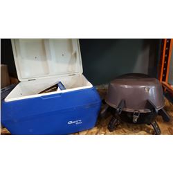 GOTT 50 CAMP COOLER NEW IN THE BOX LANTERN TIRE CHAINS AND PROPANE GRILL
