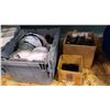 Image 2 : BOX OF ZIPPERS AND RETAIL HANGING CLIPS AND 3 NEW HANGING LIGHTS