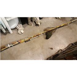 BUNDLE OF FISHING RODS AND NET
